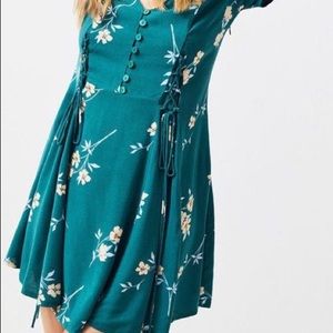 Pacsun Lottie Moss Floral Button Up Mini Dress Size XS